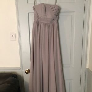 Alfred Angelo Strapless Bridesmaids Dress Gray Size 0